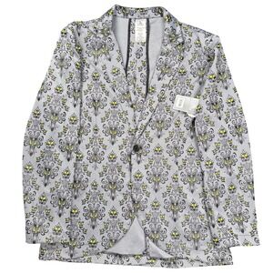 Disney Haunted Mansion Damask Pattern Blazer‎ Jacket Glow in the Dark S/M NWT